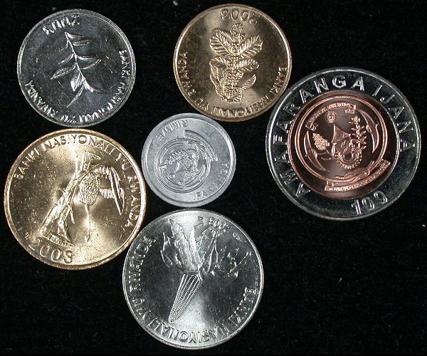 Rwanda Set of 6 Coins